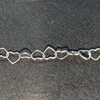 Large Silver Hearts Chain My Store