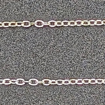 Sterling Silver 3.6mm Oxidized Textured Cable Chain My Store