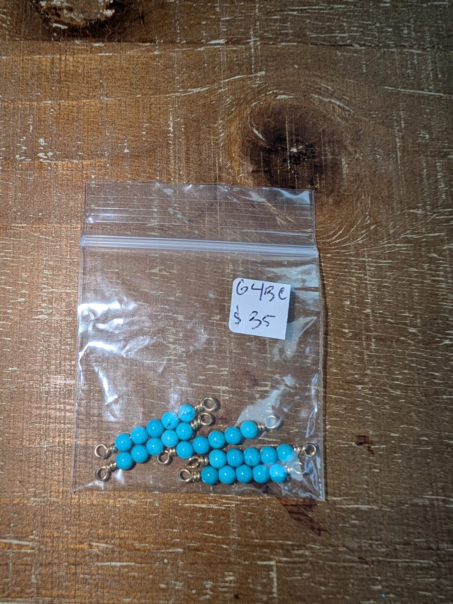 5 Ball Turquoise Connector Cc's Permanent Jewelry Supply