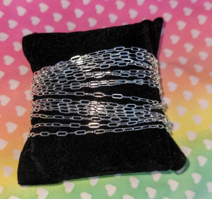 Silver Paper Clip Chain My Store