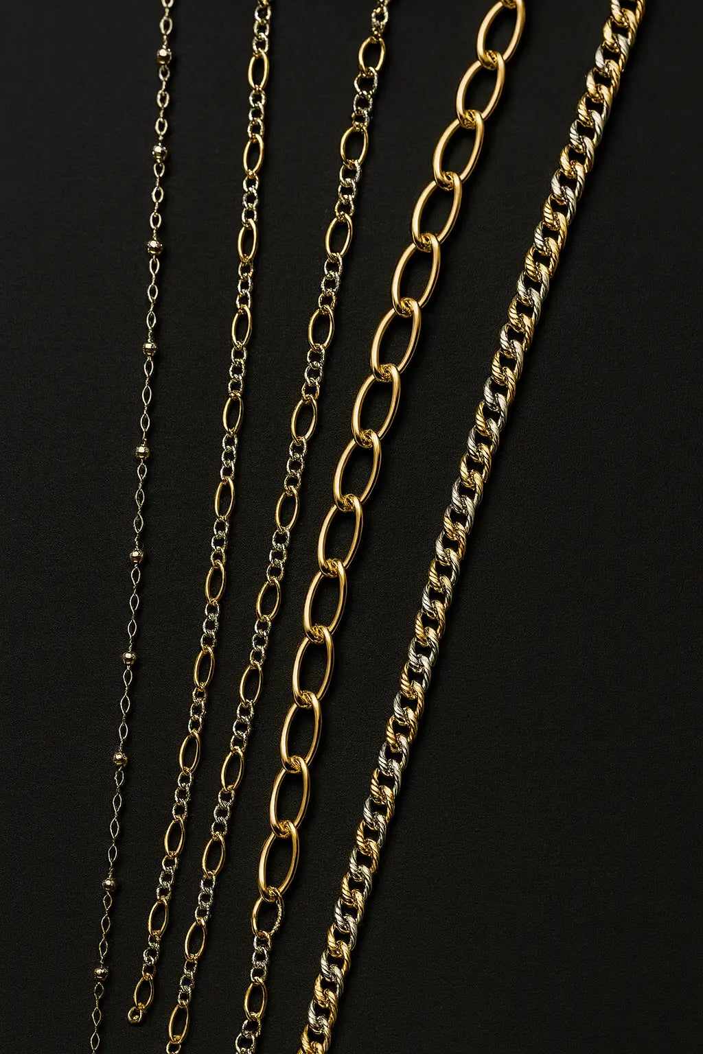 Two Toned Chain Styles Cc's Permanent Jewelry Supply