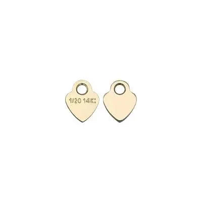 Heart Tags in Sterling Silver and Gold Filled. 10 pieces Cc's Permanent Jewelry Supply
