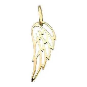 Gold-Plated Sterling Silver 14 K Gold Plated Tiny Wing Outline Charm My Store
