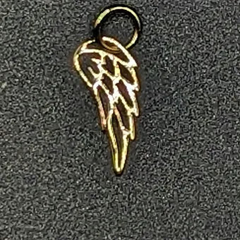 Gold-Plated Sterling Silver 14 K Gold Plated Tiny Wing Outline Charm My Store