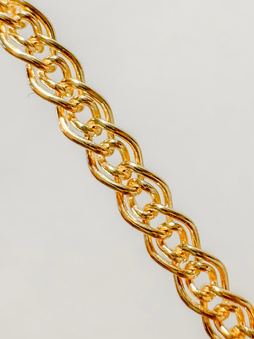 Gold Double Circle Rope Chain PJ Bestie