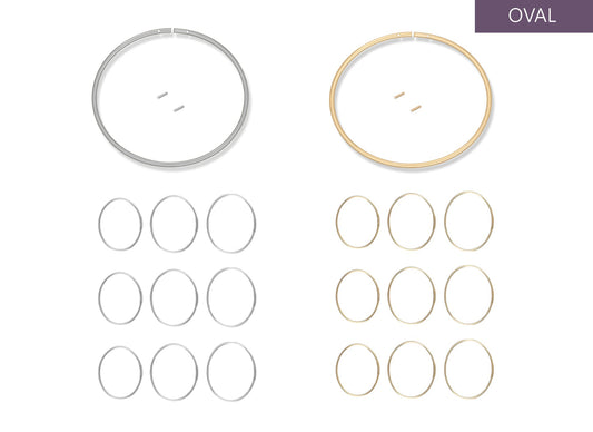 Permanent Bangle Oval Starter Kit. Mixed metal bundle. Sterling Silver and 14K Solid Gold Cc's Permanent Jewelry Supply