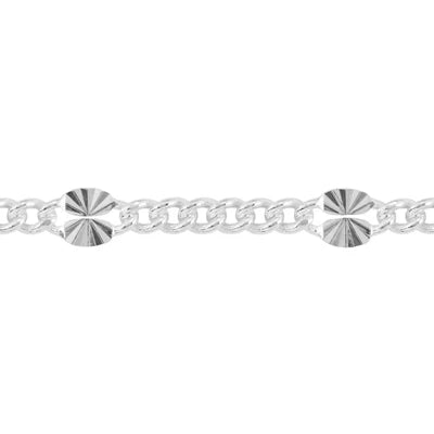 Saturn Curb Chain in Sterling Silver Halstead