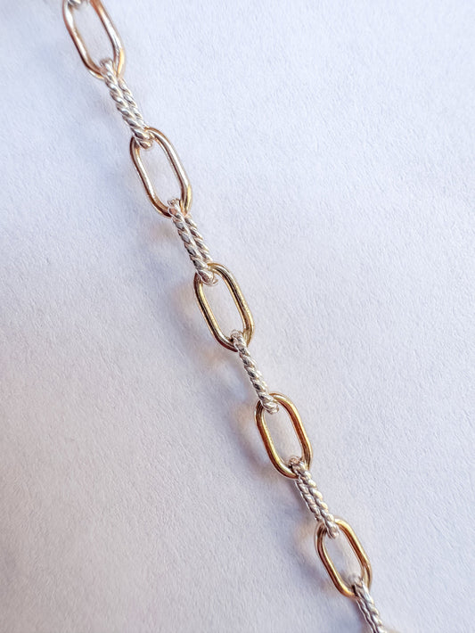Two Toned Twisted Link Chain PJ Bestie