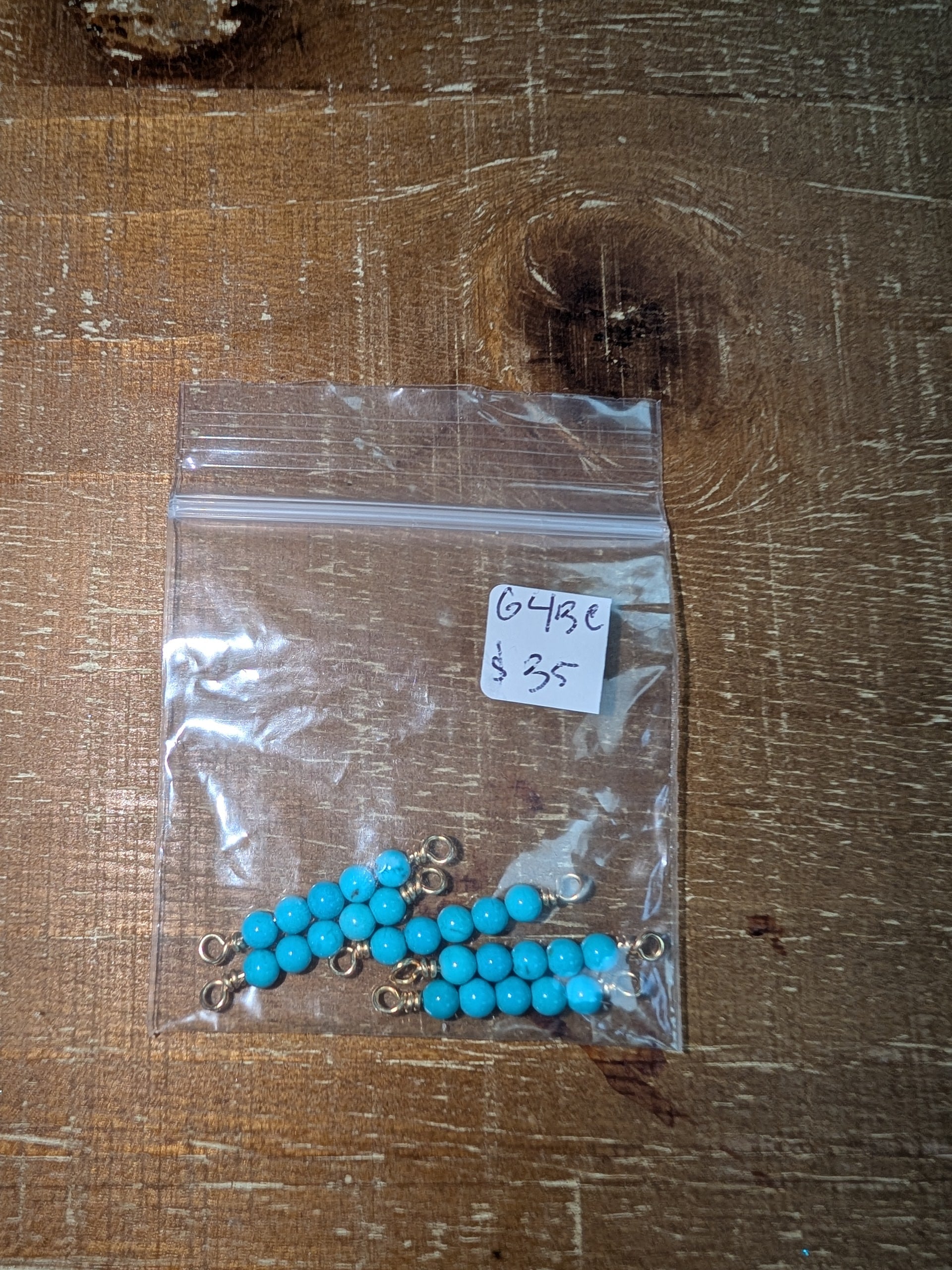 5 Ball Turquoise Connector Cc's Permanent Jewelry Supply