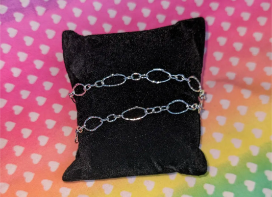 Textured long and short cable. Cc's Permanent Jewelry Supply