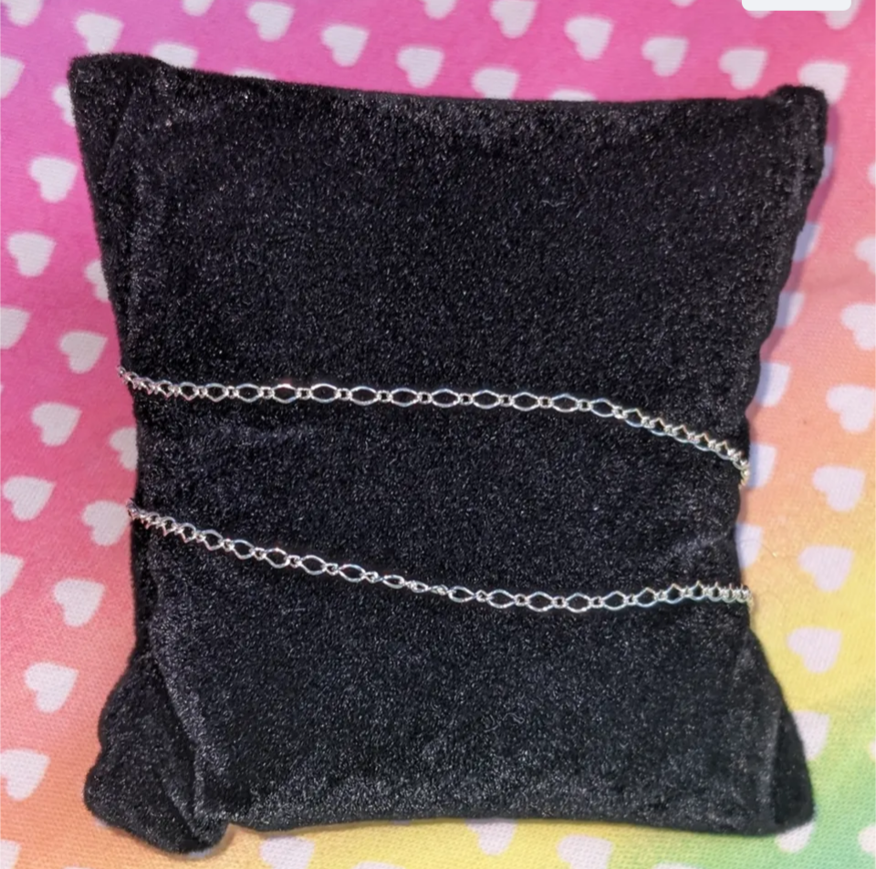 Long and short chain in silver My Store