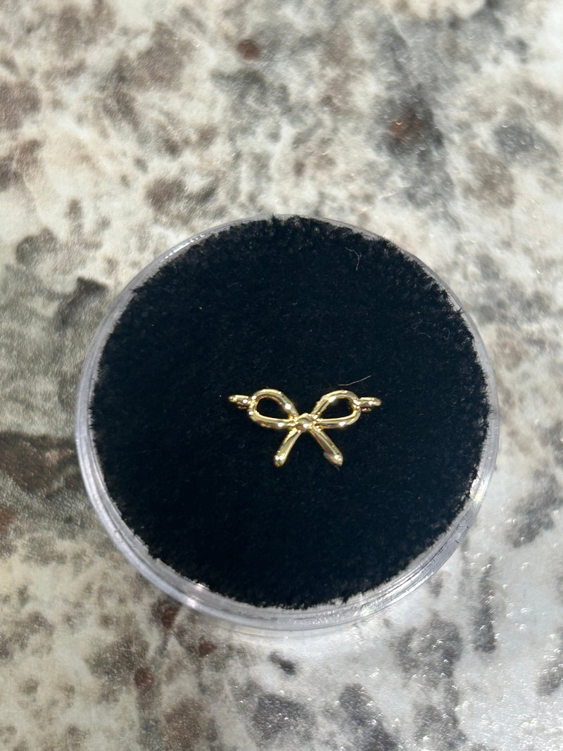 Gold Bow Connector Cc's Permanent Jewelry Supply