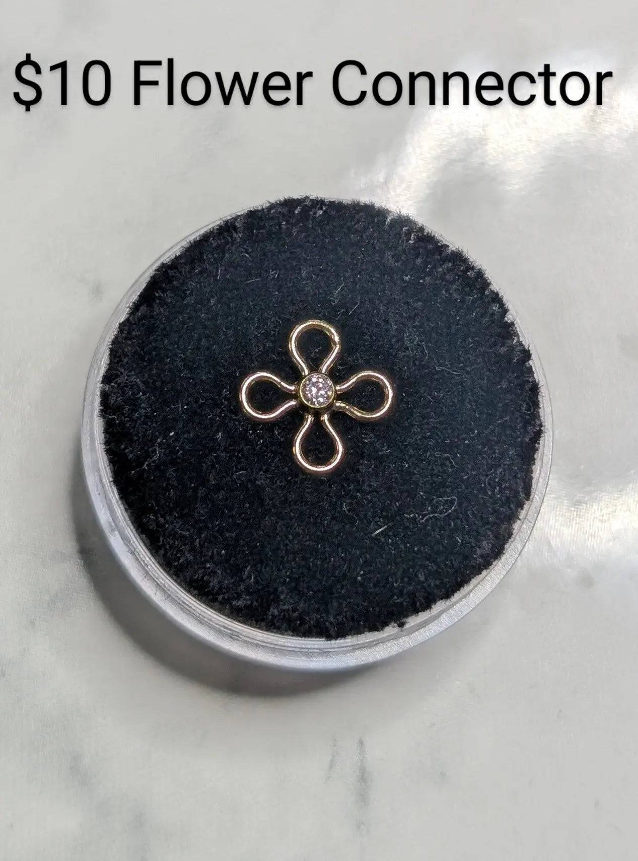 Flower Connector with CZ Diamonds My Store