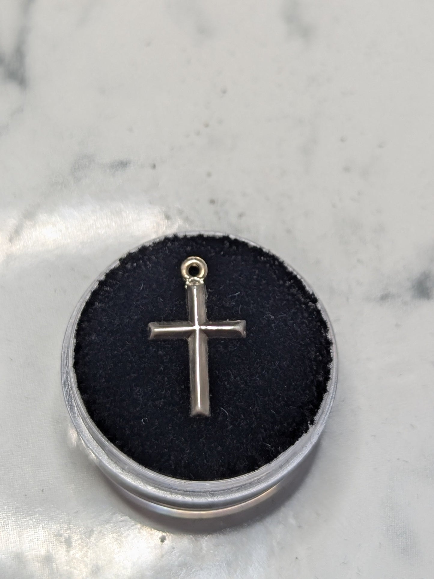 Sterling Silver Beveled Cross Pendant My Store