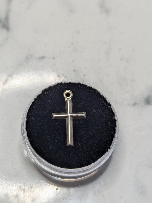 Sterling Silver Beveled Cross Pendant My Store