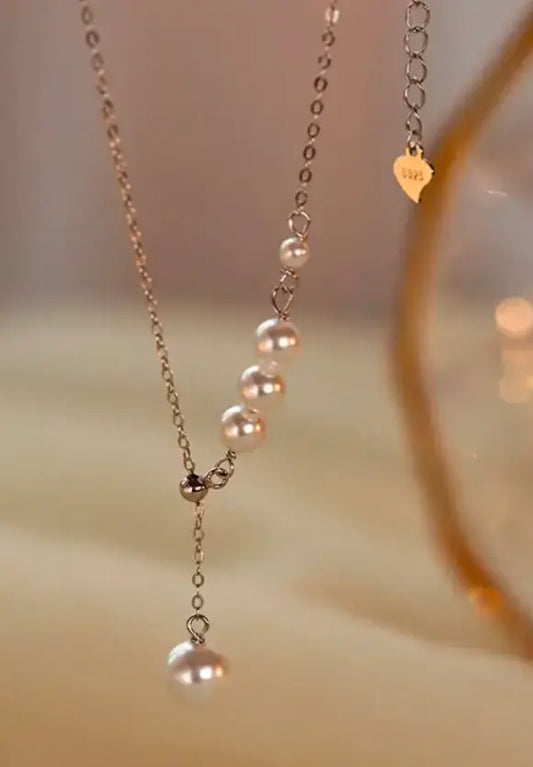 Pearl Lariat Necklace Perimade
