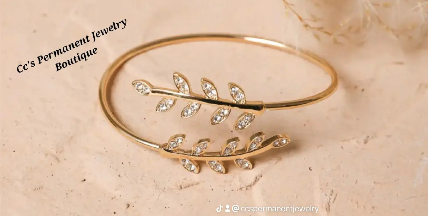 Olive Branch Bangle Bracelet Faire