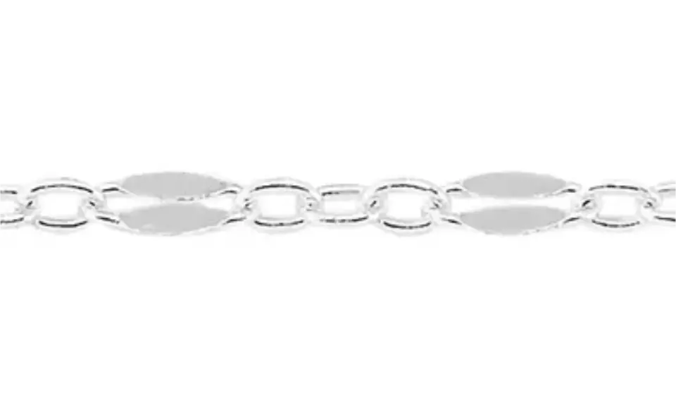 Sterling Silver 2mm Open Sequin Long and Short Chain My Store